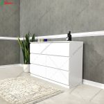 میز کنسول سفید، کنسول دراور 120 دموی