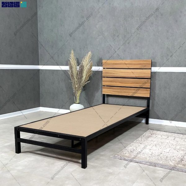 تخت خواب فلزی بابونه یک نفره گامی نو