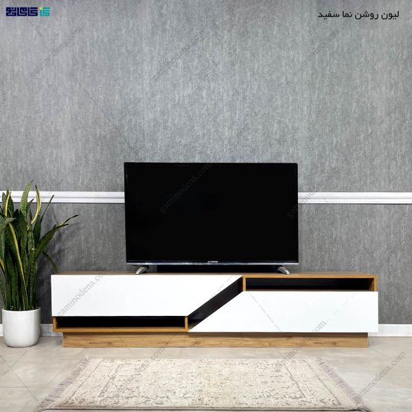 مدل میز تلویزیون دیواری ساده و شیک، میز تلویزیون گردو