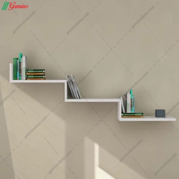 شلف دیواری تینا از جنس ام دی اف طراحی و ساخت گامی نو