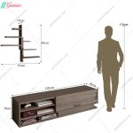 میز تلویزیون گندم + شلف