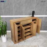 جاکفشی جدید، جاکفشی لاکچری، جاکفشی آینه دار جدید جاکفشی کنسولی حنا عرض 120، جاکفشی ساخته شده گامی نو