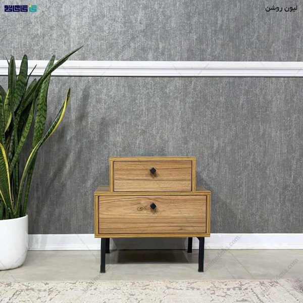 پاتختی دو کشو ، قیمت پاتختی چوبی، میز پا تختی جدید، خرید میز پاتختی ارزان، ساختهشدهدر مجموعه گامینو