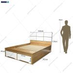 تخت خواب دو نفره بسامه