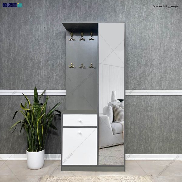 جاکفشی جدید، جاکفشی لاکچری، جاکفشی آینه دار جدید جاکفشی ایستاده، جاکفشی و جالباسی رز، ساخته شده در مجموعه گامی نو