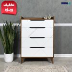 دراور 4 کشو دامون تیره سفید