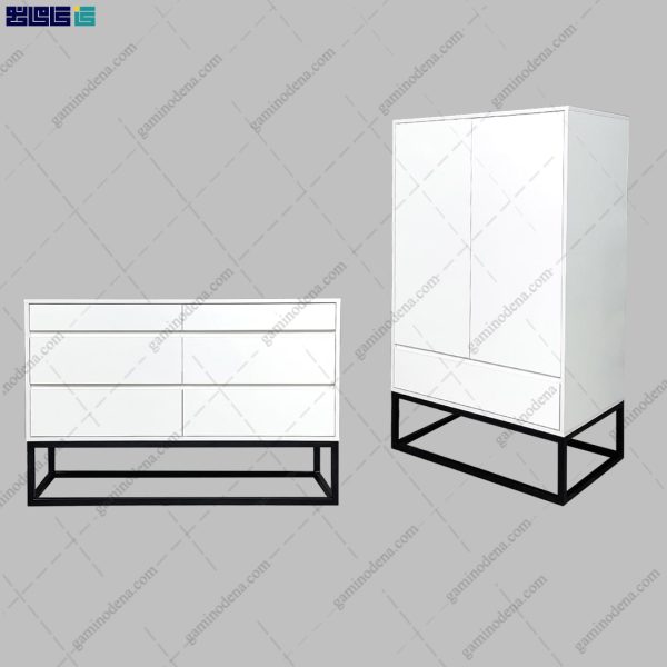 ست کمد و میز آرایش پایه فلزی حافظ