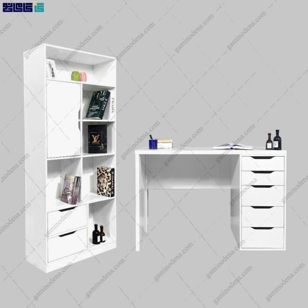 ست میز تحریر و کتابخانه مدرن السا