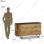 ست دراور و آینه ایستاده فیروزه