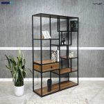 ست میز تحریر و کتابخانه فلزی دلماه