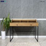 ست میز تحریر و کتابخانه فلزی یاس