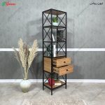 ست میز تحریر و کتابخانه فلزی یاس