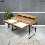 ست میز تحریر و کتابخانه فلزی یاس