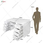 ست میز تحریر و کتابخانه کشودار آیلا