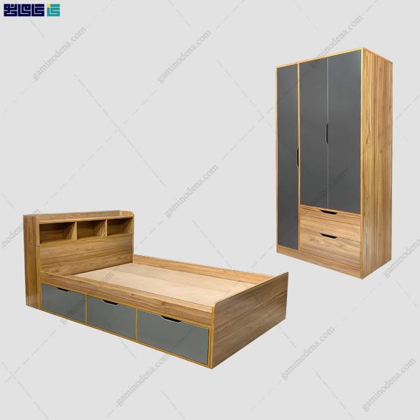 ست کمد و تخت خواب ام دی اف کیوان