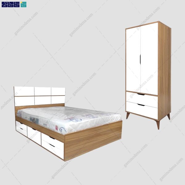 ست کمد و تخت خواب کشودار کارینو
