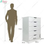 ست کمد و دراور کشودار وانیا