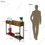 ست کنسول و آینه فلزی مدرن آسنا