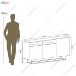 ست کنسول و آینه پایه فلز نهال