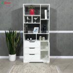 ست میز تحریر و کتابخانه کشودار صنوبر