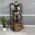 ست میز تحریر و کتابخانه فلزی نیوان