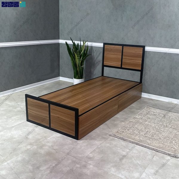 تخت خواب یک نفره آسایش گامی نو