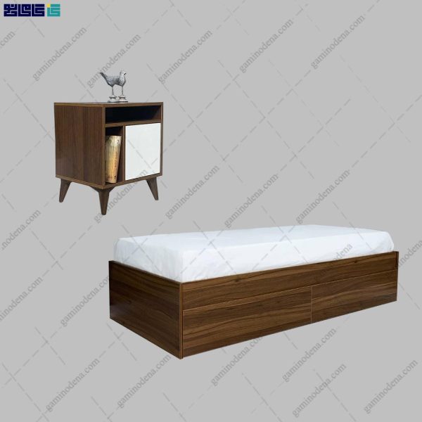 ست تخت خواب و پاتختی آپارتمانی نیلا