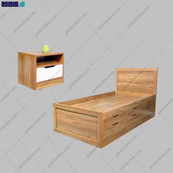 ست تخت خواب و پاتختی مدرن شادی