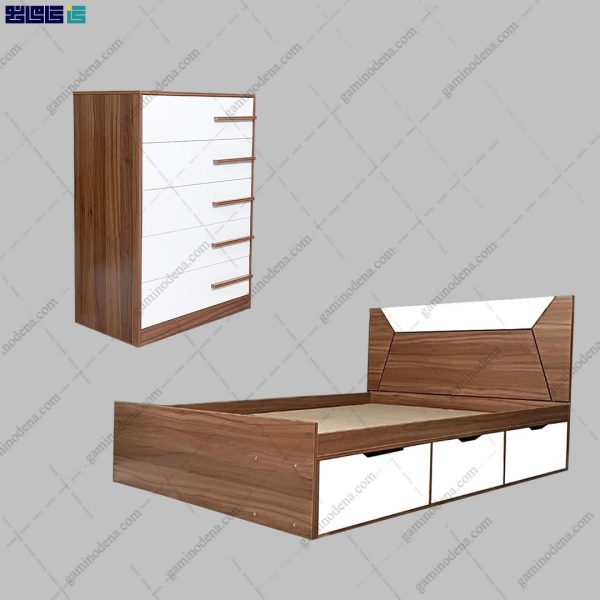 ست تخت خواب و دراور مدرن راویان