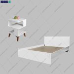 ست تخت خواب و پاتختی مدرن مهنوش