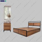 ست تخت خواب و میز آرایش فلزی شمیم