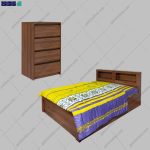 ست تخت خواب و دراور ساده و شیک روبینا