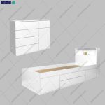 ست تخت خواب و دراور مدرن شیدا