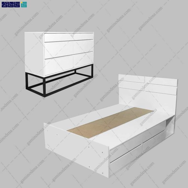 ست تخت خواب و دراور مدرن مانیا