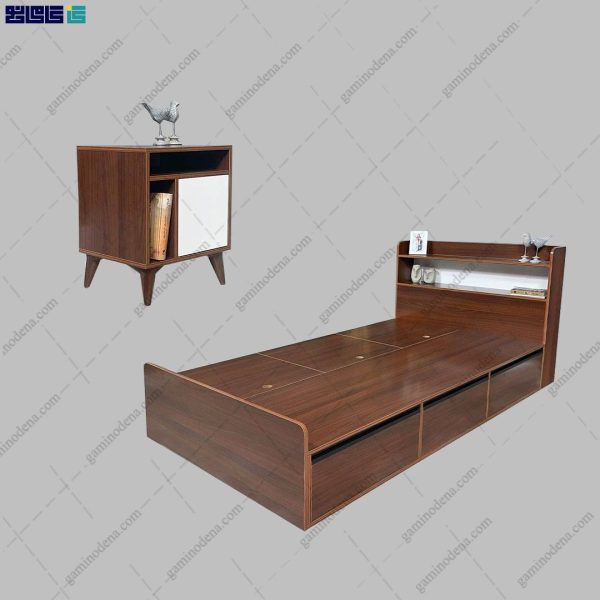 ست تخت خواب و پاتختی آپارتمانی دلسا