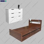 ست تخت خواب و دراور کشودار افسانه