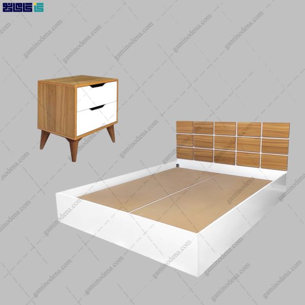 ست تخت خواب و پاتختی رز