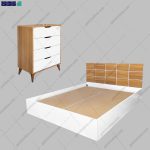ست تخت خواب و دراور مدرن آزاده