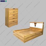 ست تخت خواب و دراور مدرن شکوه