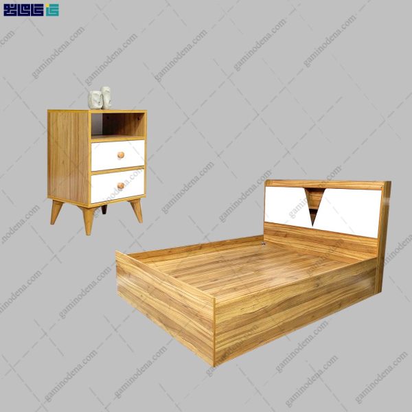 ست تخت خواب و پاتختی مدرن میهن