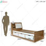 ست تخت خواب و پاتختی مدرن گلایل