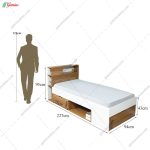 ست تخت خواب و پاتختی آپارتمانی فیروزه