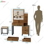 ست تخت خواب و میز آرایش آپارتمانی طلا