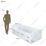 ست تخت خواب و پاتختی کشودار سانیا