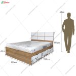 ست تخت خواب و پاتختی آپارتمانی کارینو