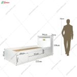 ست تخت خواب و میز آرایش آپارتمانی گندم