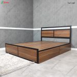 ست تخت خواب و پاتختی فلزی یاسنا