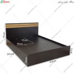 ست تخت خواب و پاتختی ساده و شیک مهسا