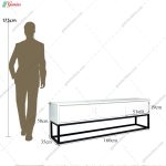 ست میز تلویزیون و جاکفشی پایه فلزی حافظ