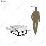 ست میز تلویزیون و جاکفشی پایه فلزی حافظ - Image 8